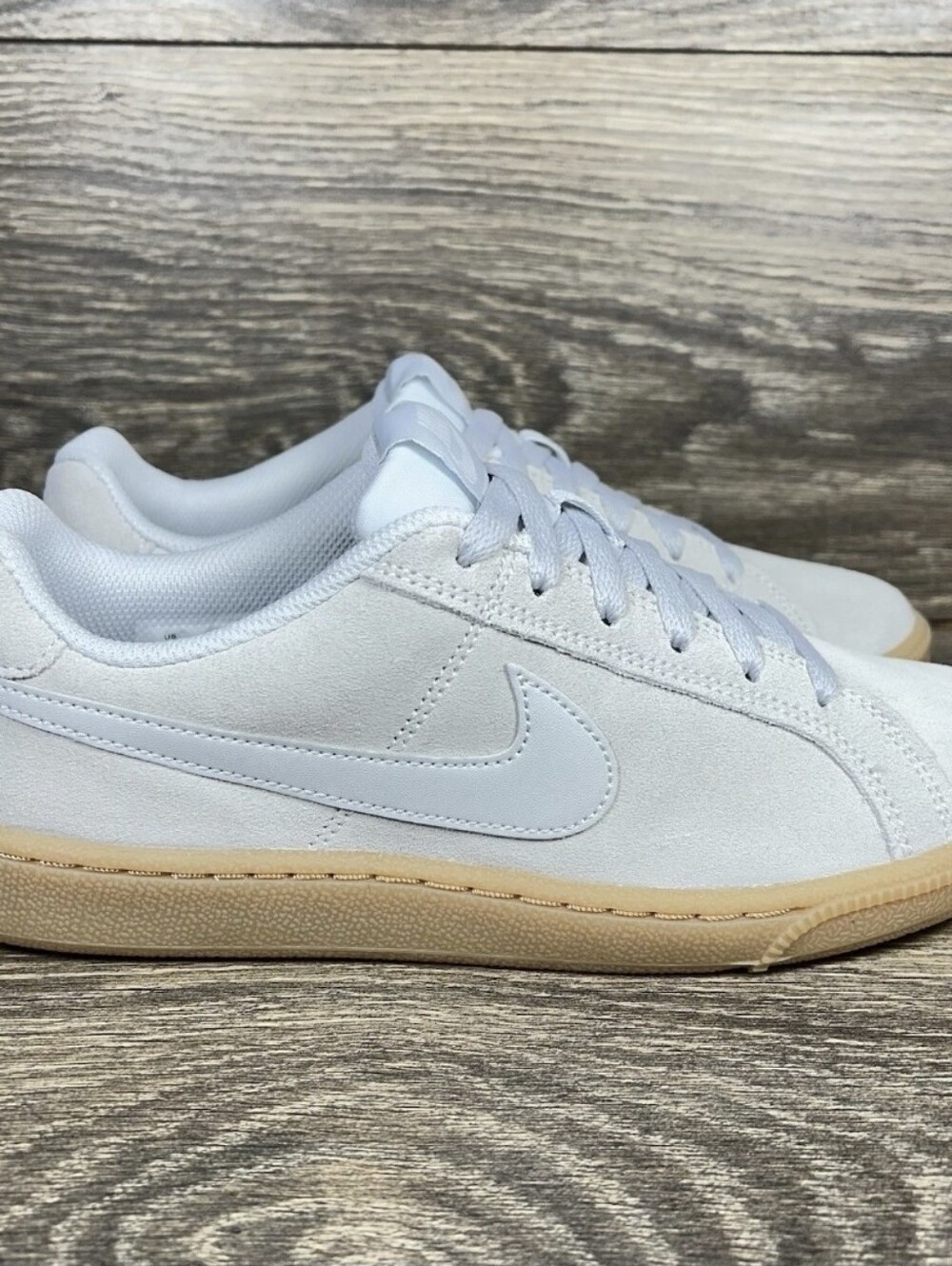 Nike Court White Suede Skate Sneakers with Gum Sole - Sz 12
